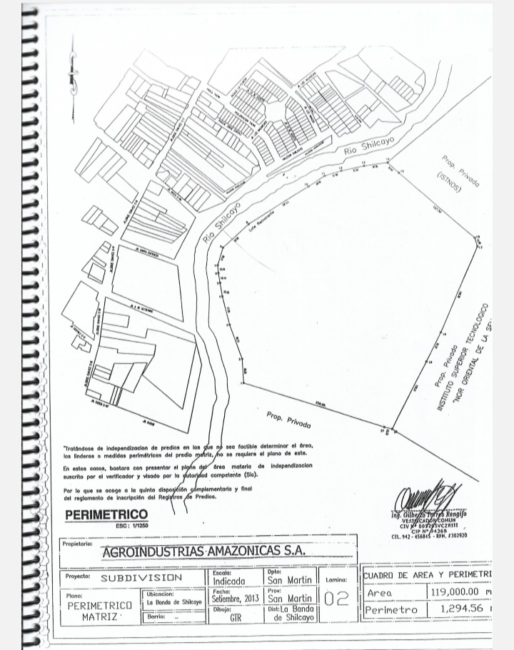 PLANO PERIMETRICO