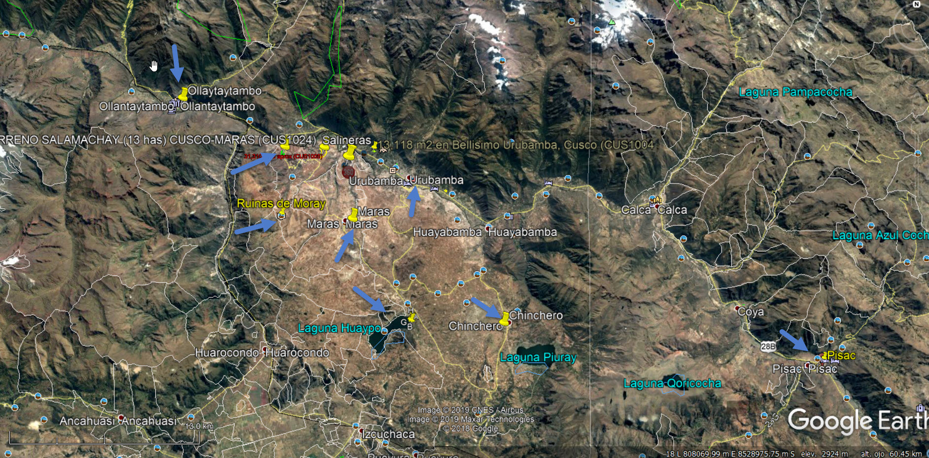 0 Terreno en Cusco, 130,000 m2 Agricola en Zona Turista a 10 Mins de Moray