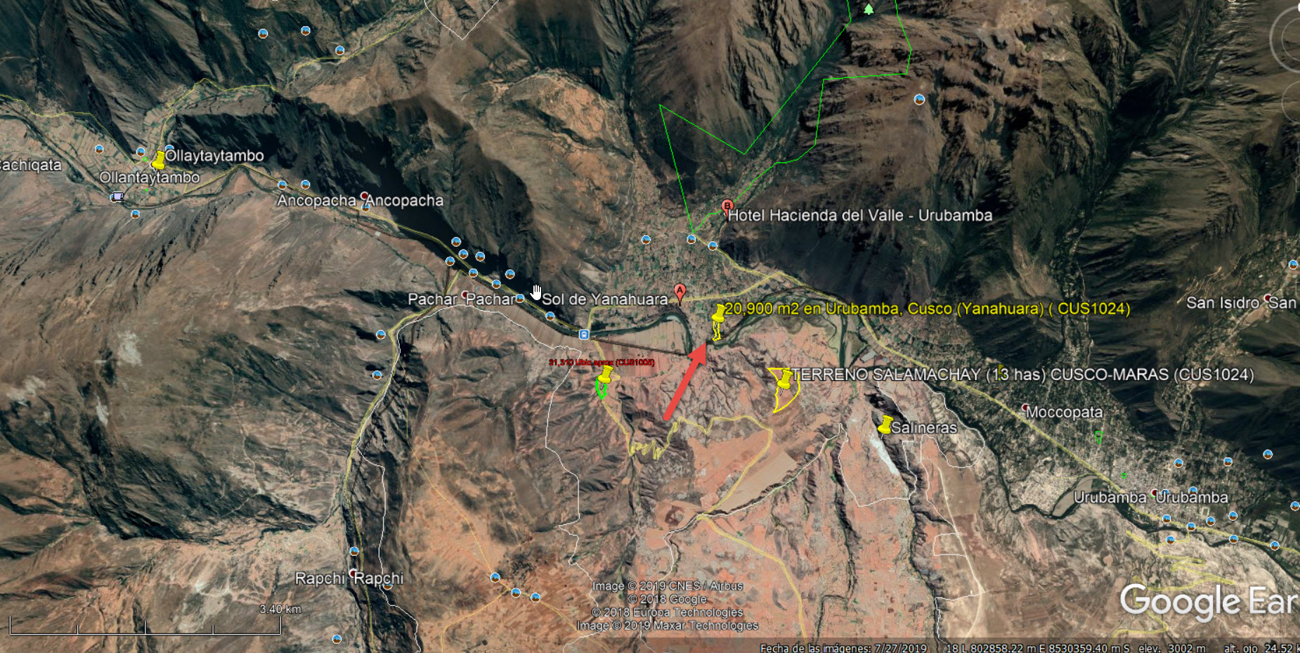 a Terreno en Cusco, 130,000 m2 Agricola en Zona Turista a 10 Mins de Moray