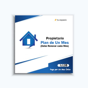 Propietario Plan de un Mes (Renovar Mensualmente)